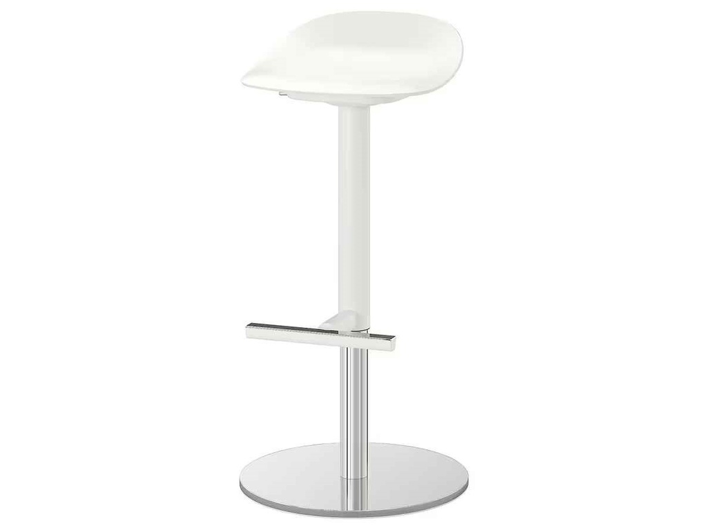 Rolle | Tabouret blanc réglable | H61/81xL47xP40cm