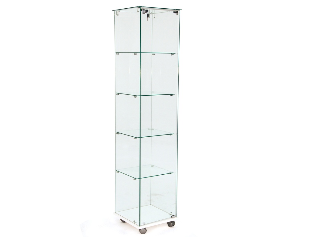 Vitrine Charmey | 4 étagères, fermant à clef | L38xP38xH170cm