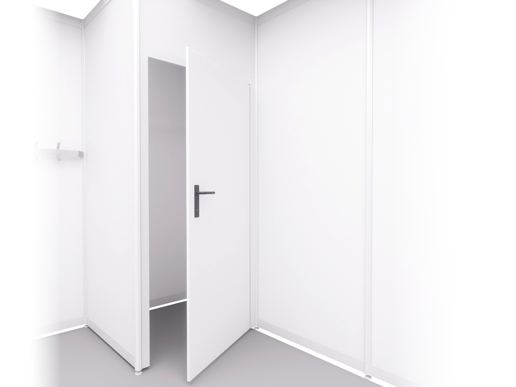 Porte blanche verrouillable