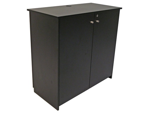 Comptoir Puidoux | Droit noir, fermant à clef | H110xL110xP54cm